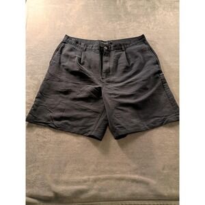 Chaps Golf Shorts Mens 40 Blue Pleated Chino Golf Classic Fit Casual Rayon Blend
